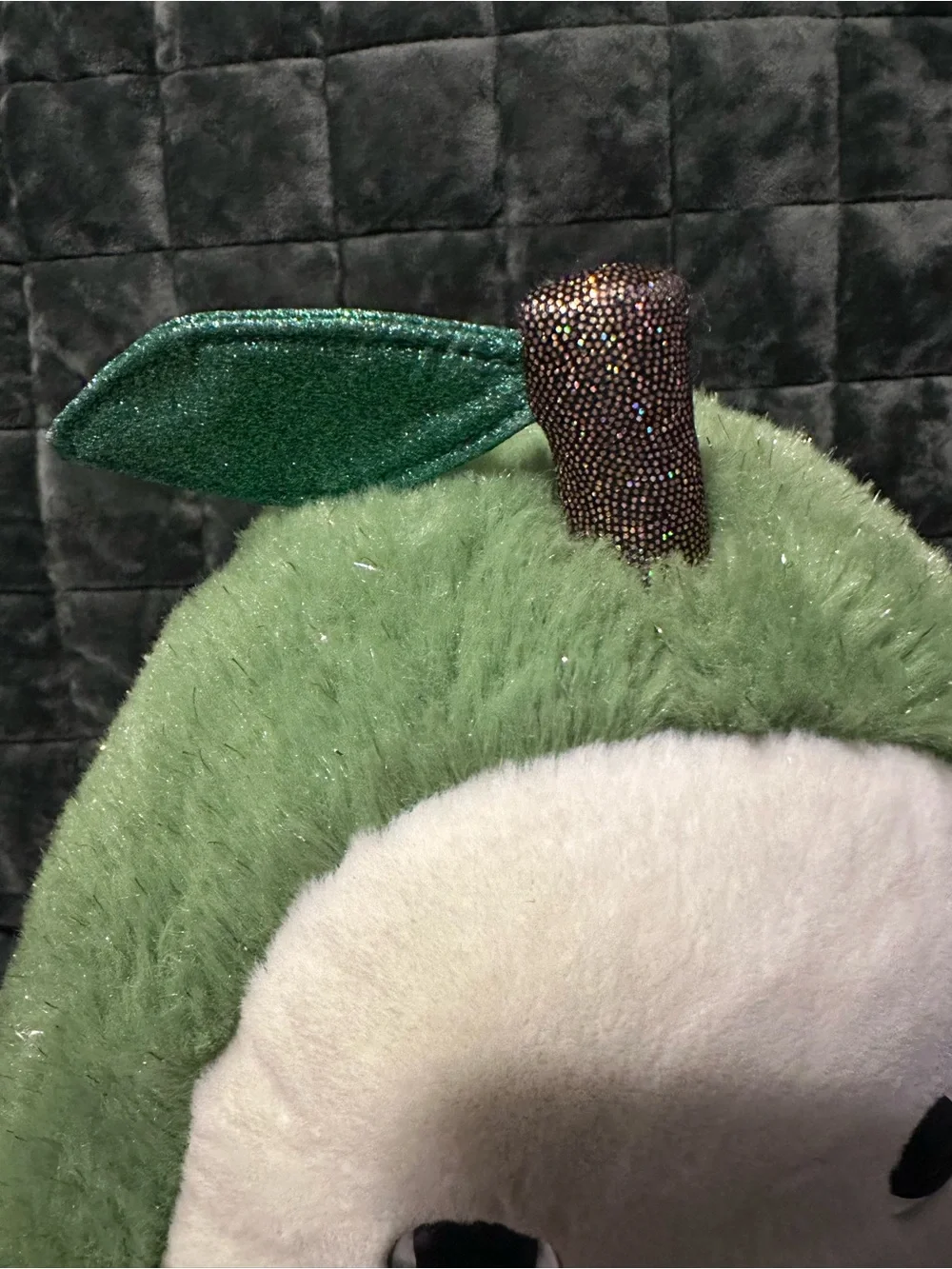 FAO Schwarz Green and Cream Sparkle-Brown Avocado Plush